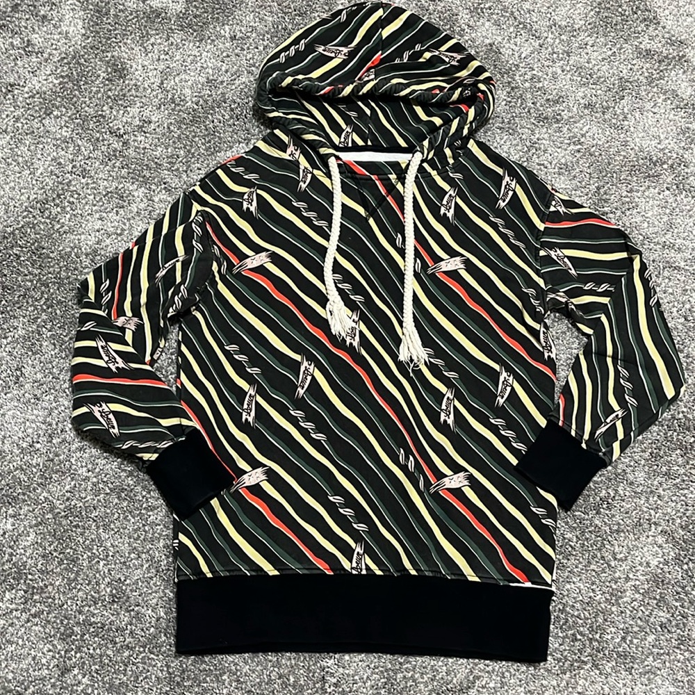 Loewe Paula's Ibiza Unisex Striped Hooded Sweatshirt - Multicolor Wave Pattern